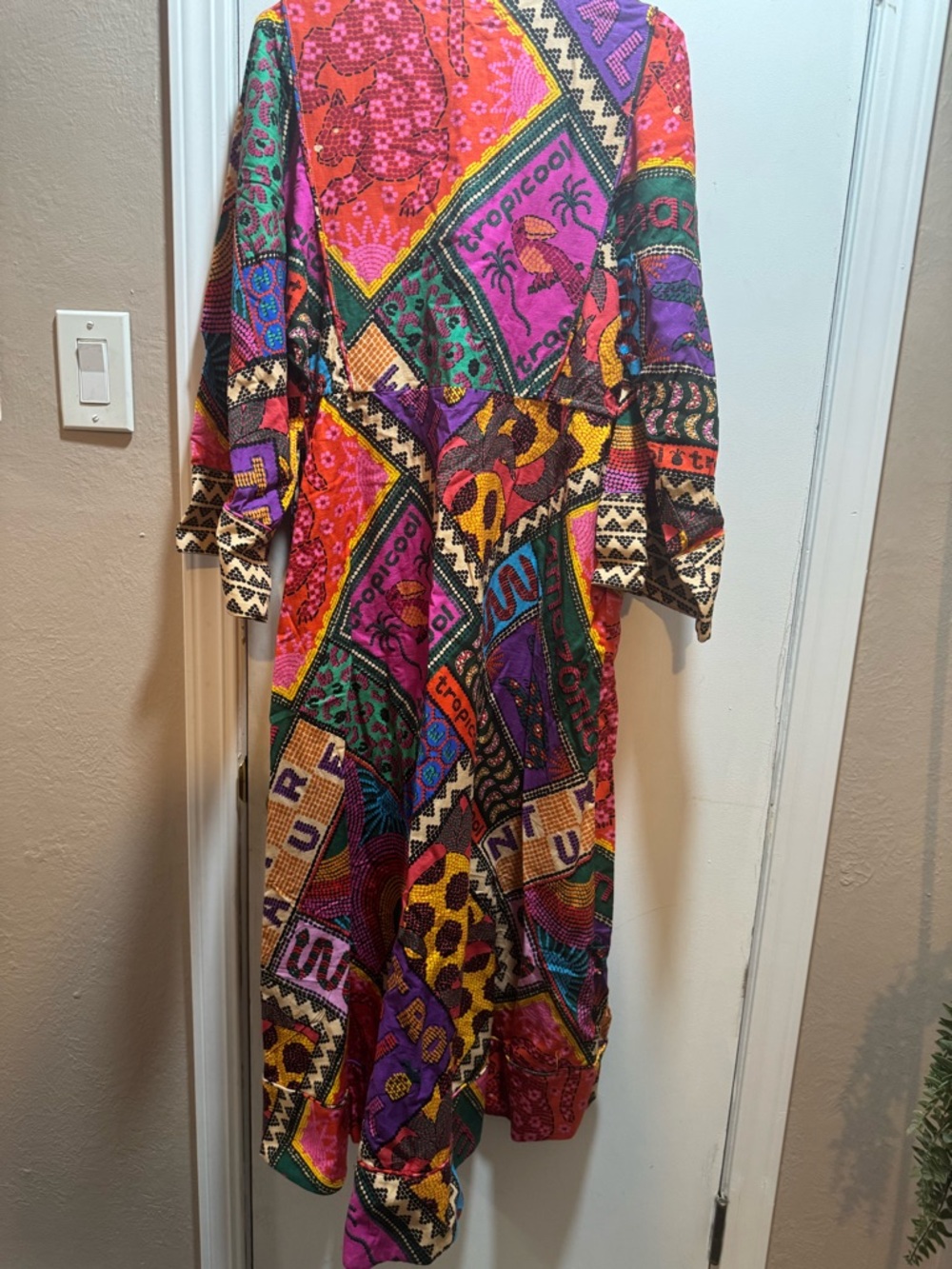 NWT Farm Rio Midi Dotted Patch Scarf Dress Size S - Picture 6 of 16